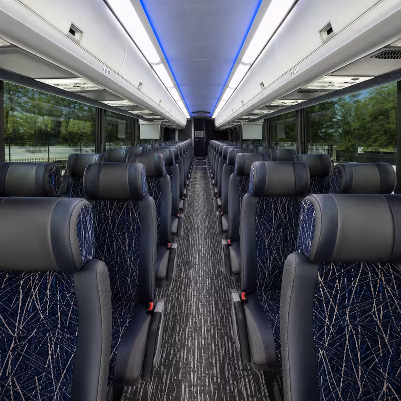 40-56 Passenger Charter Bus Interior