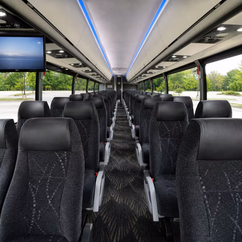 40-56 Passenger Charter Bus Interior