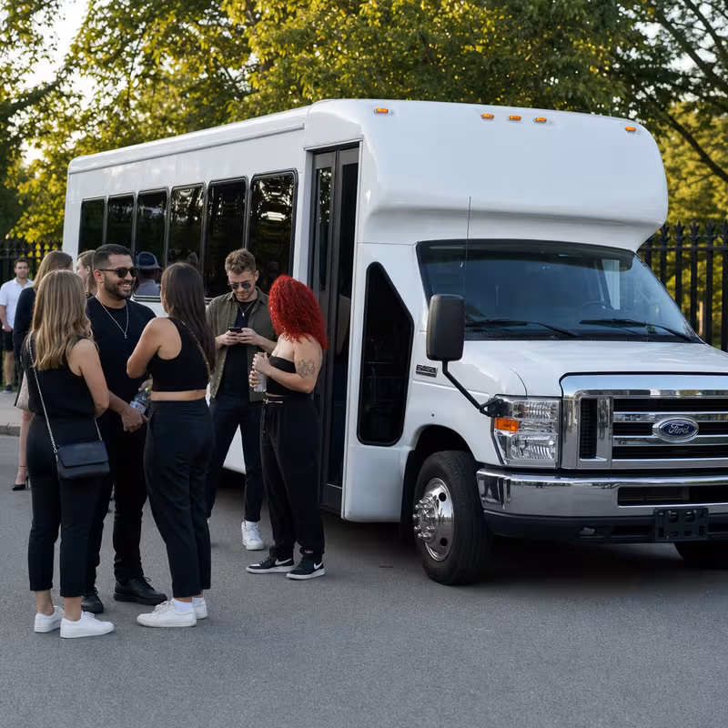 Black Mercedes Sprinter van staged for an Lexington Corporate Transportation group