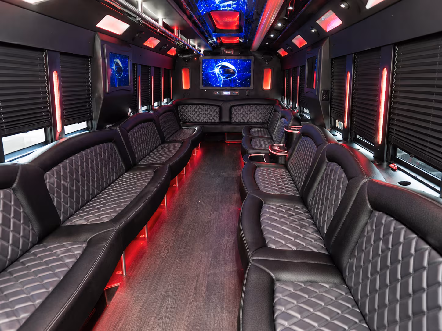Lexington Birthday, Sweet 16, & Quinceañera Transportation party bus exterior