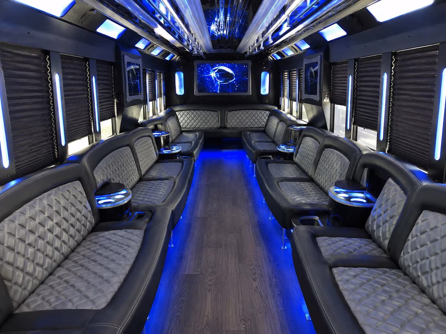 Lexington Private Event Transportation party bus exterior