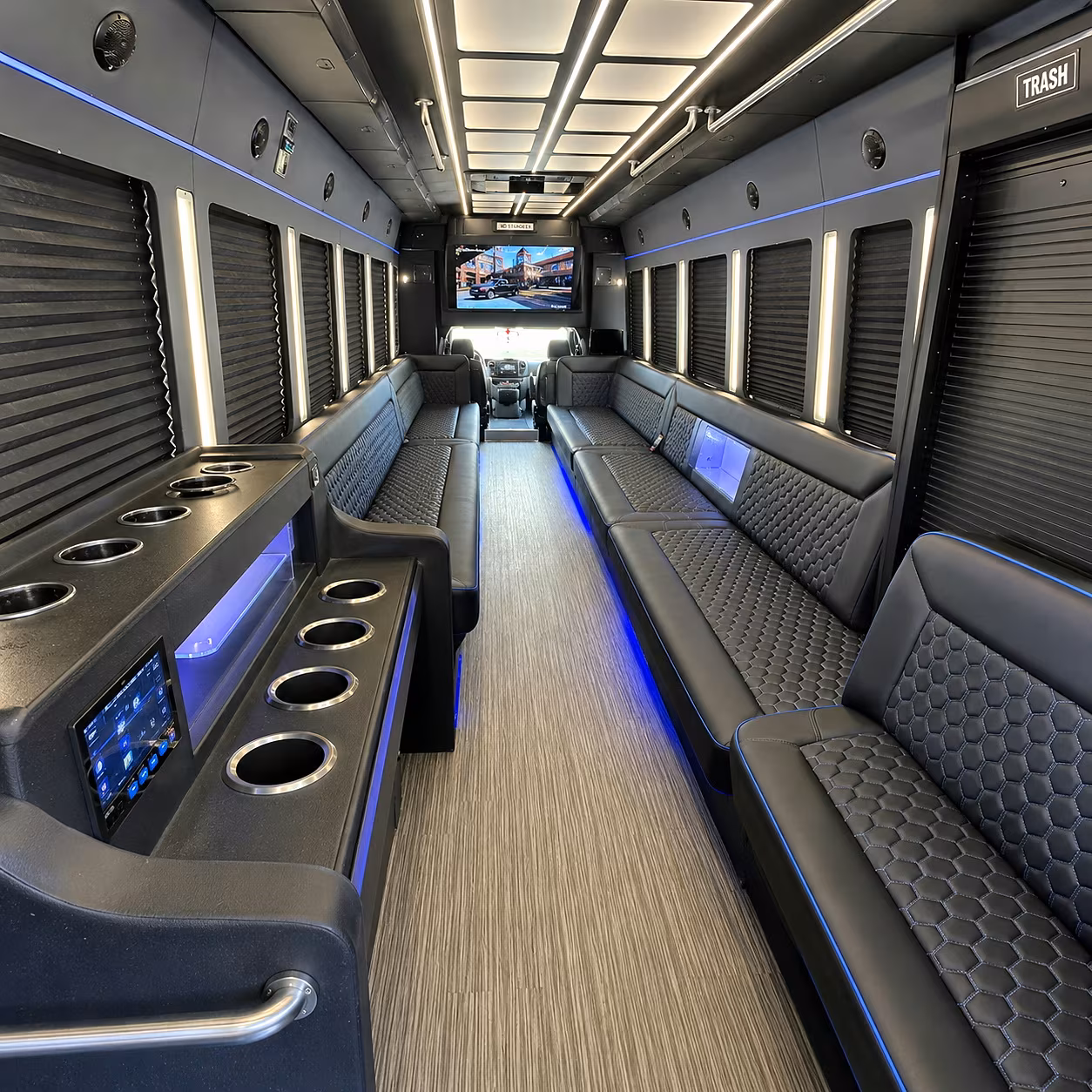 Lexington Prom & Homecoming Transportation party bus interior