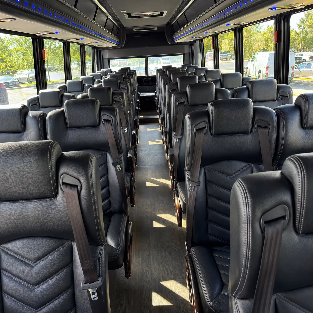Lexington School Event Transportation party bus exterior