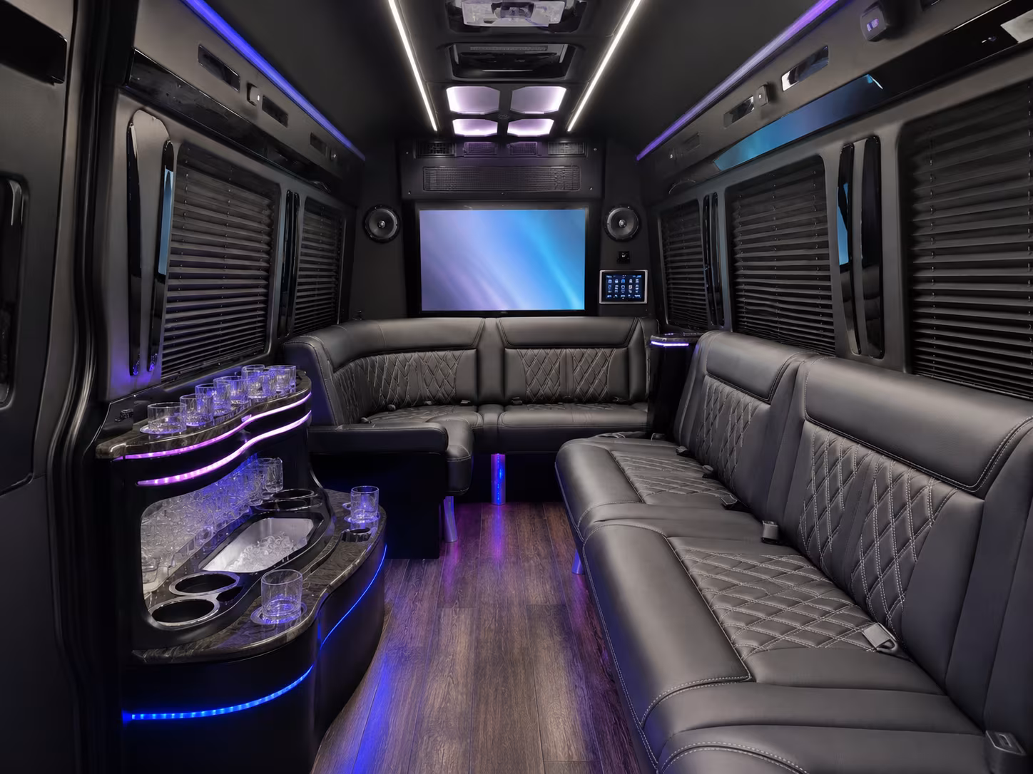 Lexington School Event Transportation party bus exterior