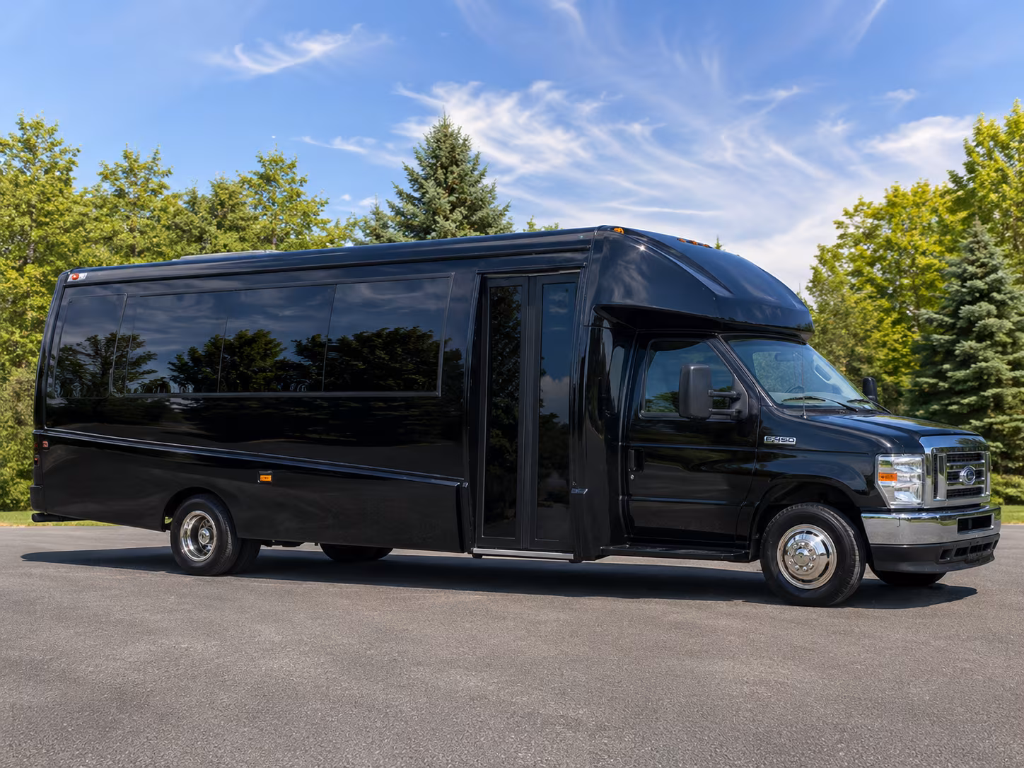 Lexington School Event Transportation party bus exterior