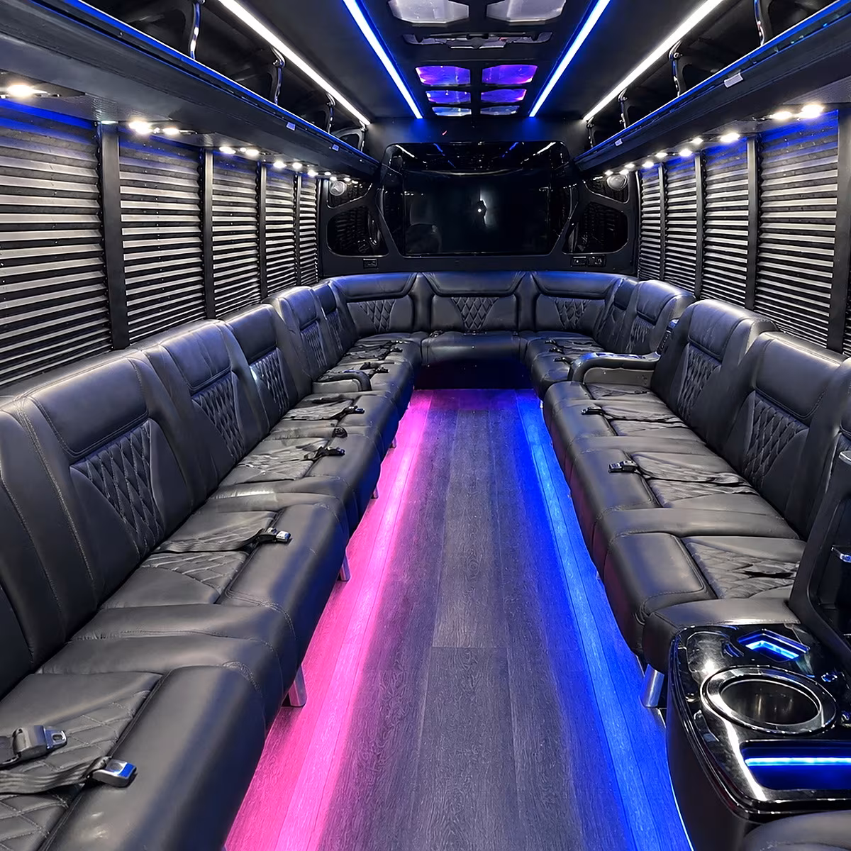 Lexington Sporting Event Transportation party bus interior