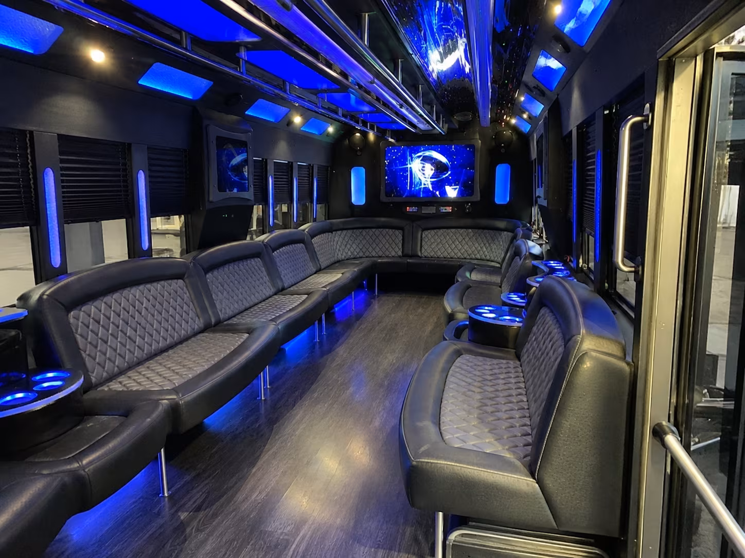 Lexington Wedding Transportation party bus interior