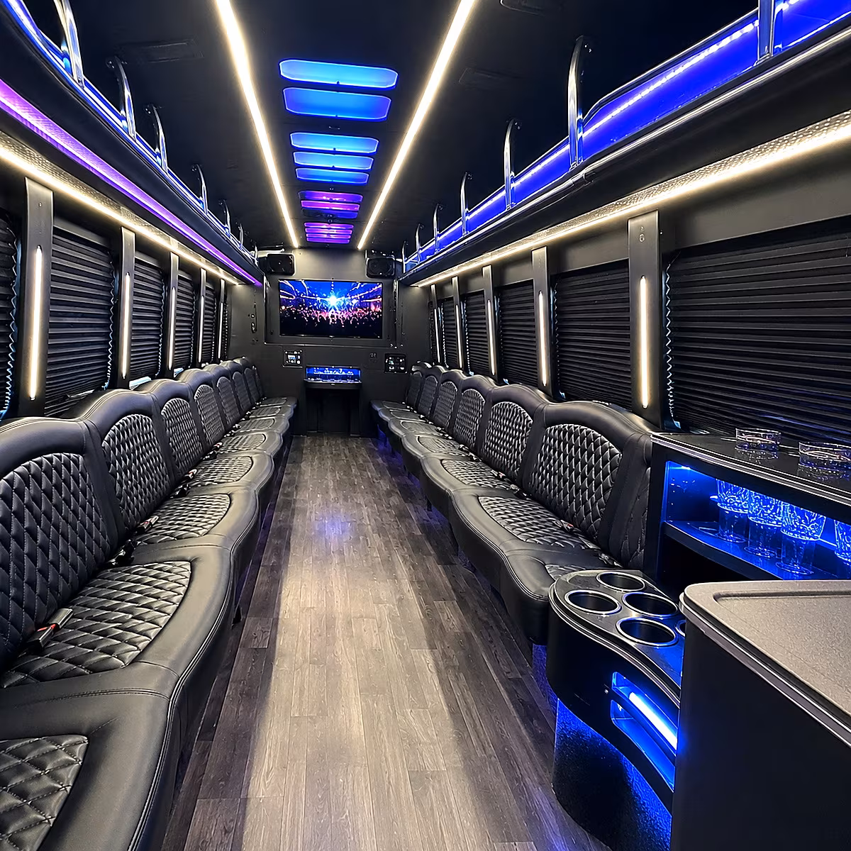 Lexington Winery Tour & Pub Crawl Transportation party bus interior