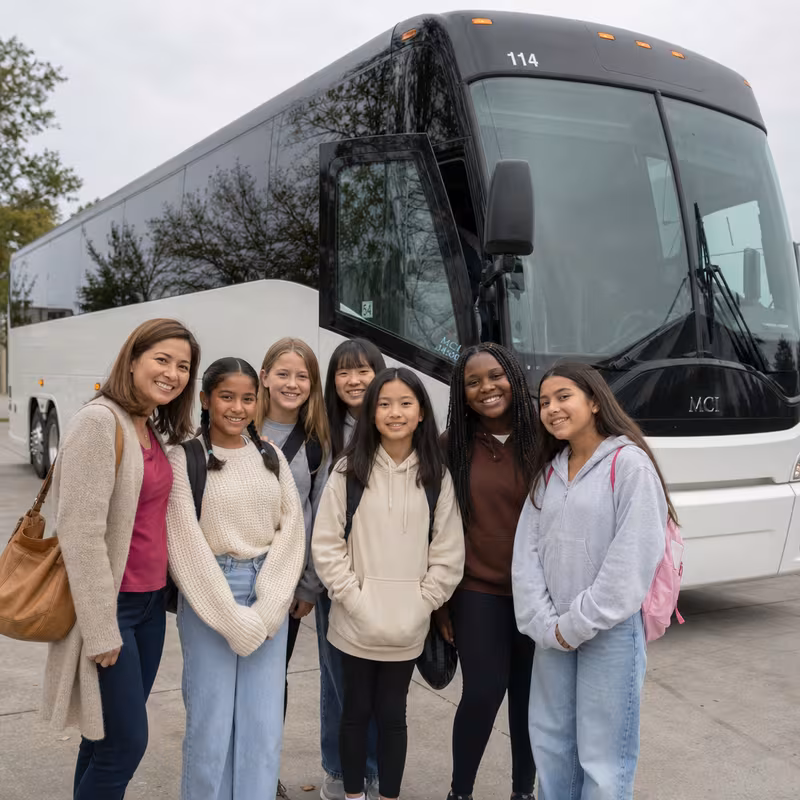 Passengers loading luggage while boarding an Lexington group shuttle
